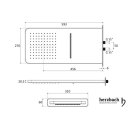 Herzbach LIVING SPA Wand-Regenbrause soft 593x270mm...