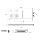 Herzbach LIVING SPA Wand-Regenbrause soft 593x270mm...