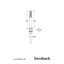 Herzbach DEEP Schlauchbrausegarnitur rund Chrom