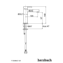 Herzbach DESIGN iX Waschtisch-Standventil ohne Ablauf...