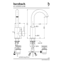 Herzbach DESIGN iX Waschtisch-Einlochbatterie M-Size...
