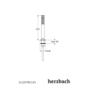 Herzbach NEO CASTELL Schlauchbrausegarnitur eckig Chrom