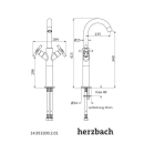 Herzbach STILO WT-Einlochbatterie XL-Size Schaft ohne...