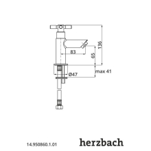 Herzbach STILO Waschtisch-Standventil ohne Ablauf Chrom
