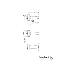 Herzbach STILO Brausebatterie Aufputz Chrom
