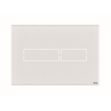TECElux Mini WC-Betätigungsplatte mit Touch-Elektronik Glas weiß