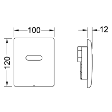 TECEplanus Urinal Elektronik 230/12 V Netz edelstahl gebürstet